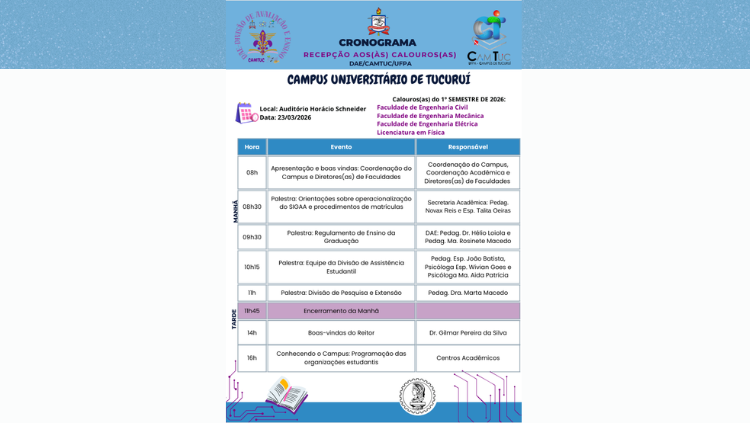 Recepção dos Calouros 2026.1